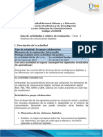 Guía de Actividades y Rúbrica de Evaluación - Unidad 2 - Tarea 3 - Sistemas de Comunicación Digitales