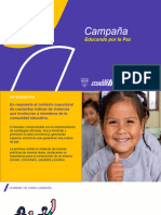 Campaña Por La Paz en Instituciones Educativas.