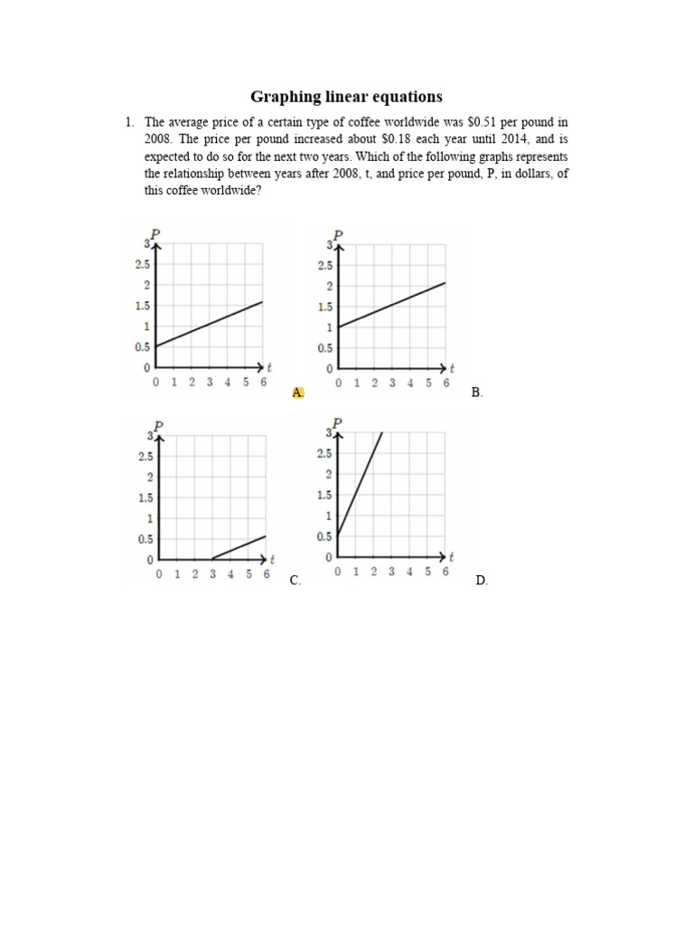 Graphing Linear Equation | PDF | Physics
