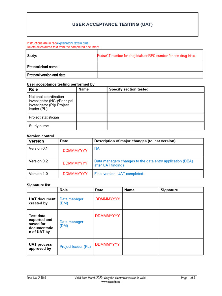 UAT Guide for Clinical Trials | PDF | Computing