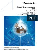Manual de Programacion Del PC Central Pura Ip Panasonic KX-TDE100 KX-TDE200 KX-TDE600