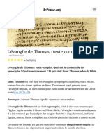 Évangile de Thomas _ texte complet de cet apocryphe