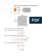 Tính toán kích thước anten vi dải vi dải patch inset-fed