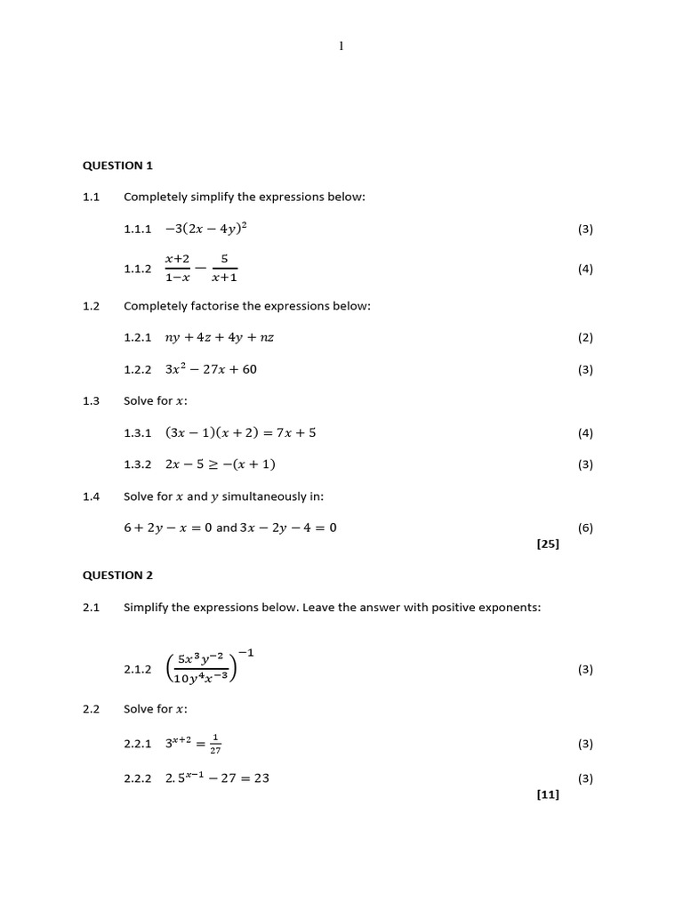 Grade 10 Maths Practise | PDF