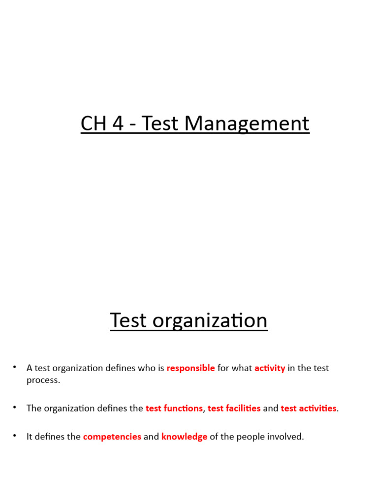 Test Management and Planning Guide | PDF | Software Testing | Version ...