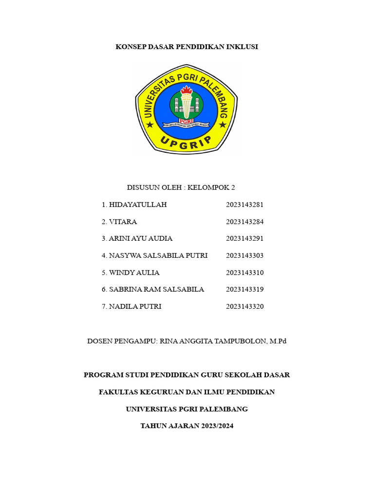 Konsep Dasar Pendidikan Inklusi | PDF | Ilmu Sosial | Kesehatan Holistik