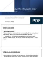 Lecture 1 Introduction To Economics