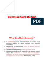 Questionnire Design Lecture 5