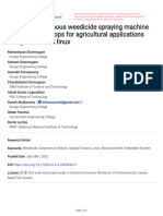 A Novel Autonomous Weedicide Spraying Machine For Row Based Crops For Agricultural Applications Using Embedded Linux