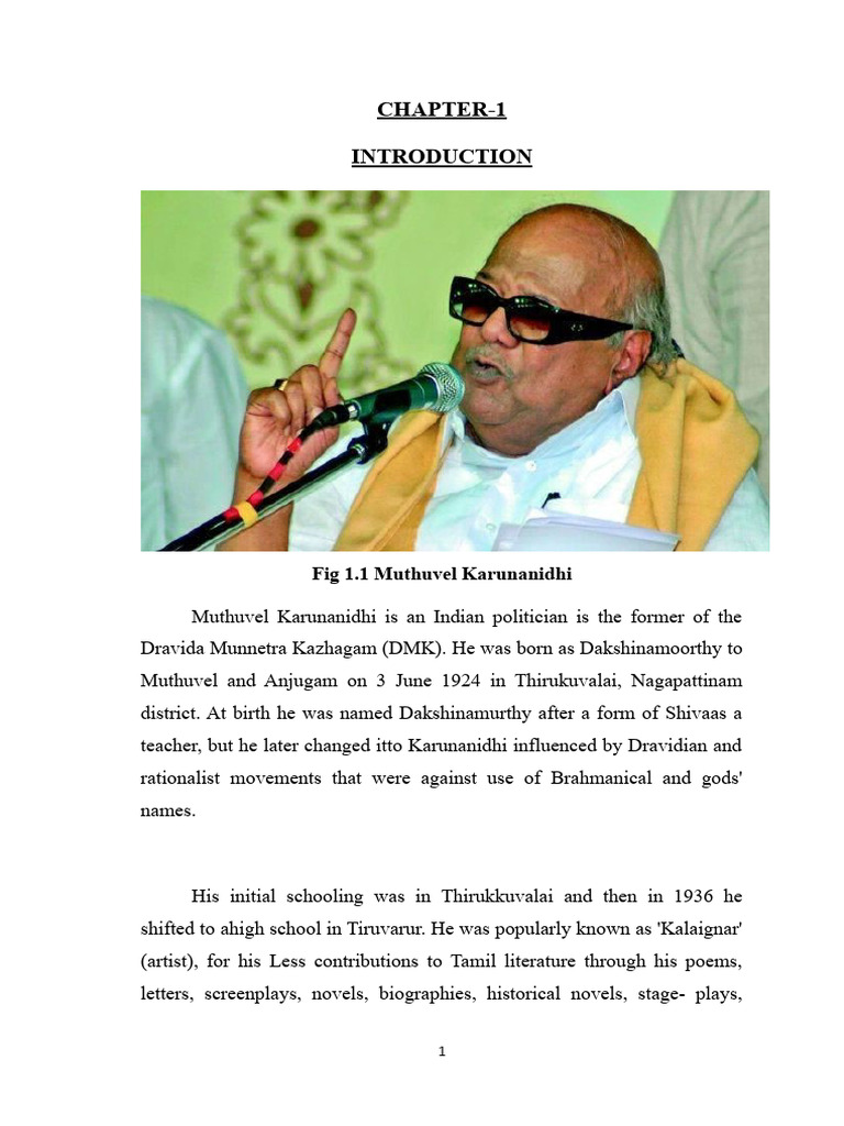 Karunanithi Pdf Welfare Tamil Nadu