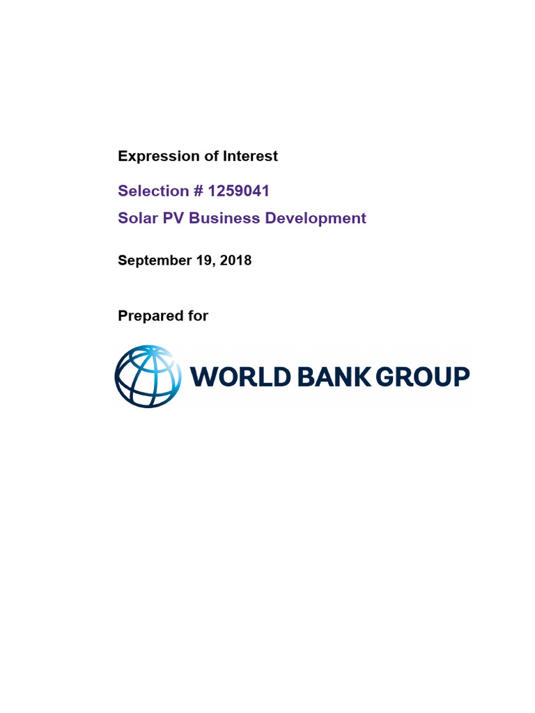 Expression of Interest: Solar PV Development | PDF | Audit | Internal ...