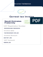 Correct Tax Invoice: Saudi Emirates Fraternity