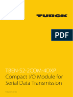 TBEN-S2-2COM-4DXP: Compact I/O Module For Serial Data Transmission