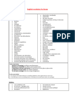 English Vocabulary by Theme