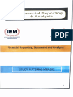 Financial Reporting Statement and Analysis 