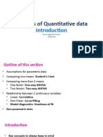 Analysis of Quantitative Data - 1