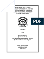 2019-20 M.Sc. Statistics (Industrial Statistics)