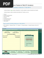 Inventory Features in Tally