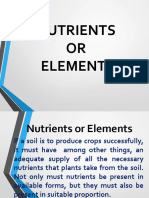 Nutrients or Elements