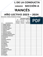 Conducta de Francés Segundo Grado Sección A Parte 2