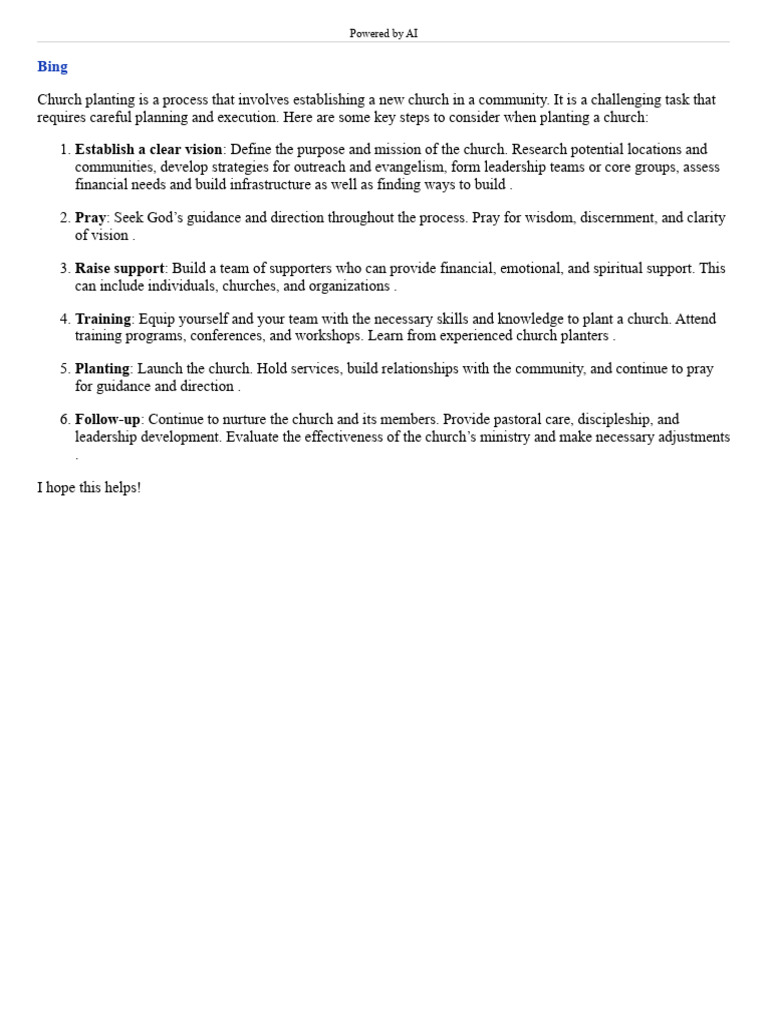 Church Planting Strategies Pdf