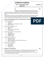 Ambience Academy: STD 11 Commerce Account Depeciation