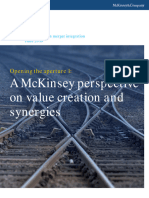 A McKinsey perspective on value creation and synergies