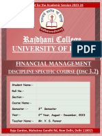 Rajdhani College FM Assignment Final