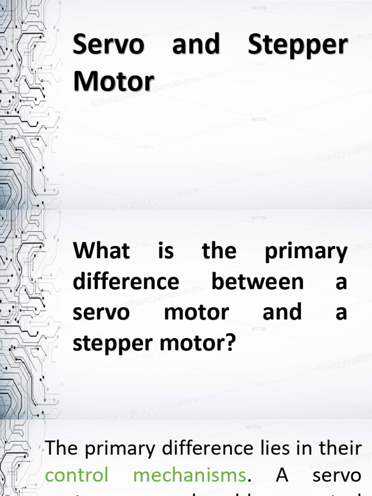 Servo vs Stepper Motor Differences | PDF | Electric Motor | Servomechanism