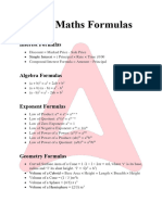 Class 8 Maths Formulas