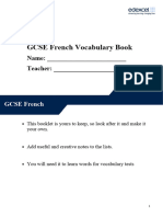 French Gcse Vocab Book