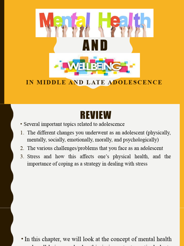 Mentalhealthandwell Being Upload | PDF | Self Esteem | Mental Health