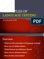 4 Principles of Language Testing Validity and Reliability of Test