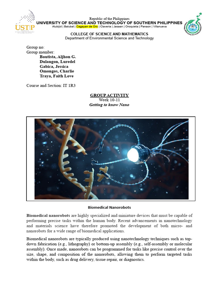 Biomedical Applications of Nanorobots | PDF | Nanotechnology | Medical ...