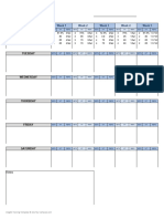 Weight Training Plan Spreadsheet