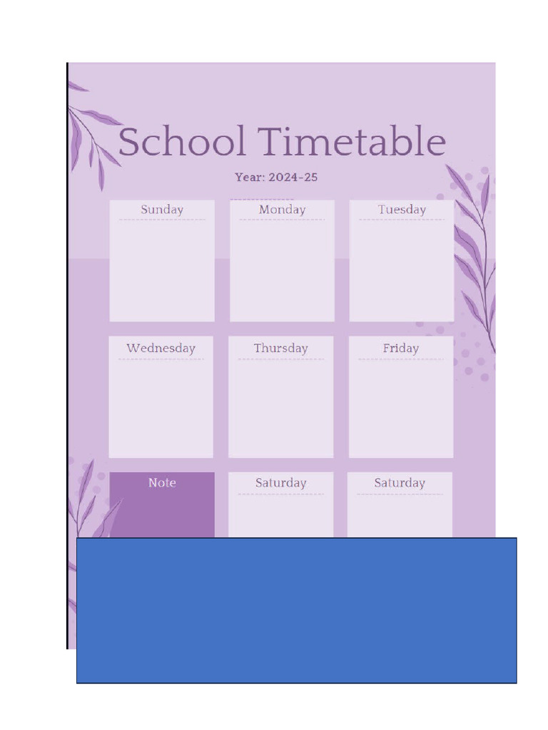 Timetable 2 pdf