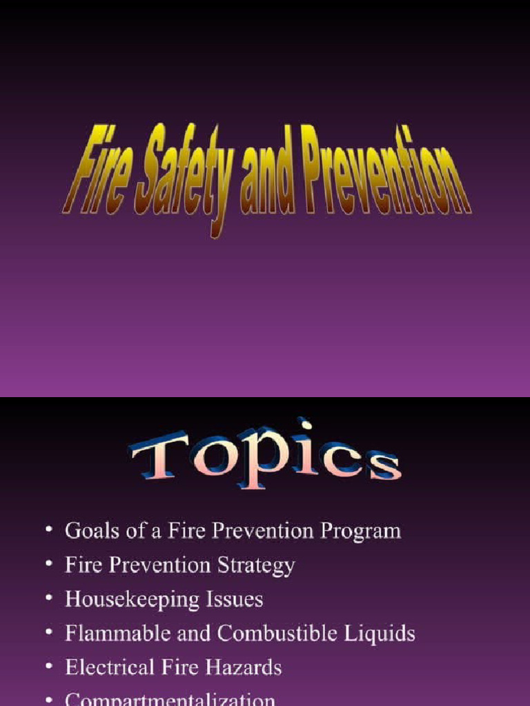 Fire Safety and Prevention PDF