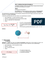 Chapitre 3 - L'interaction Gravitationnelle