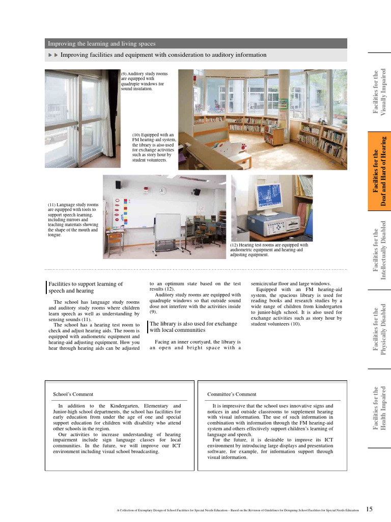 Special Needs School Facility Designs | PDF | Hearing Aid | Special ...