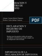 DECLARACION Y REGISTRO DE IMPUESTO SEMINARIO