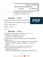 Devoir de Contrôle N°5 - Math - 1ère AS (2012-2013) MR Boudhief Mustapha