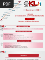 Session - 25 Subroutine Call Return Mechanisms