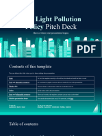 City Light Pollution Policy Pitch Deck by Slidesgo