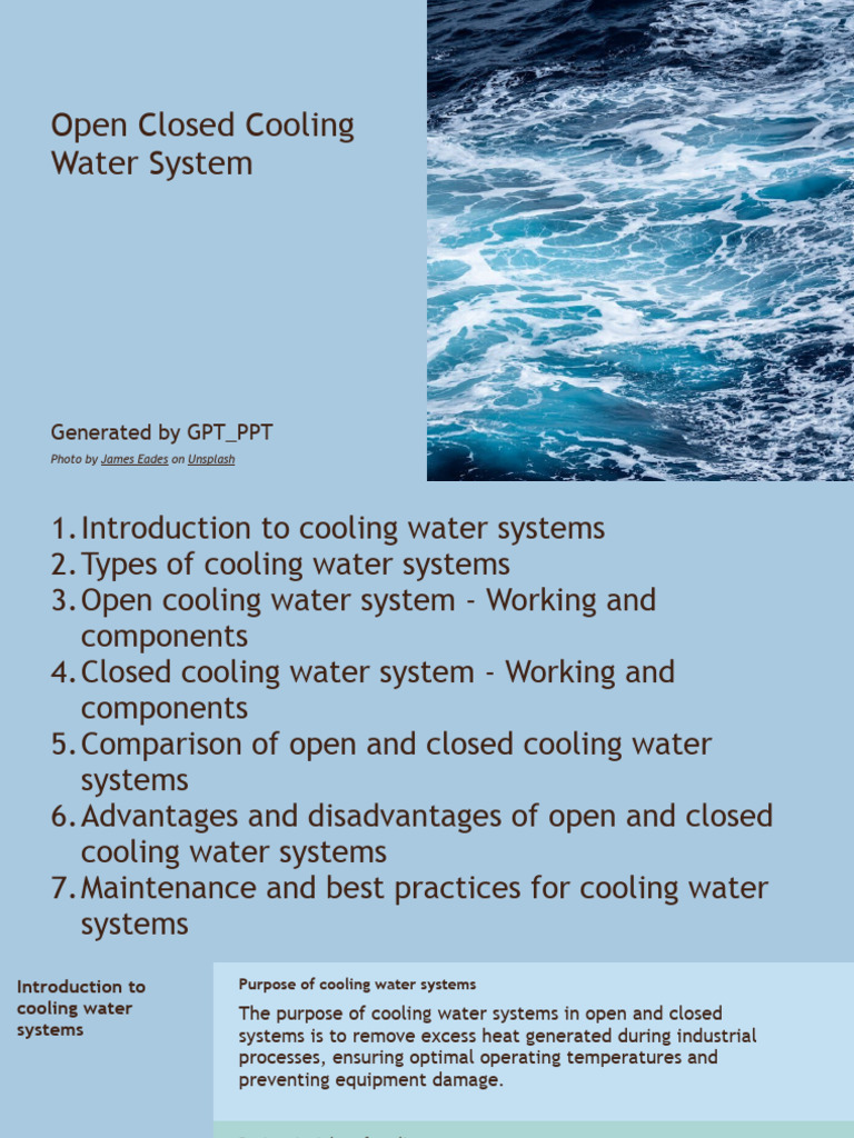 Open Closed Cooling Water System Pdf Water Efficient Energy Use