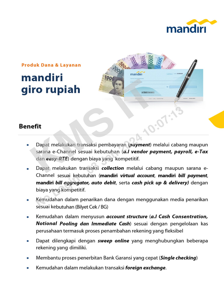 Layanan Giro Mandiri untuk Bisnis PDF Kartu Debit Akun Transaksi