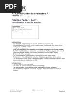 OCR Further Mathematics Mechanics PP1 QP