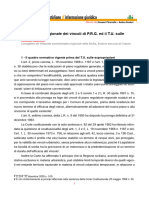 La Disciplina Regionale Dei Vincoli Di P.R.G. Ed Il T.U. Sulle Espropriazioni