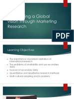 Developing a Global Vision Through Marketing Research