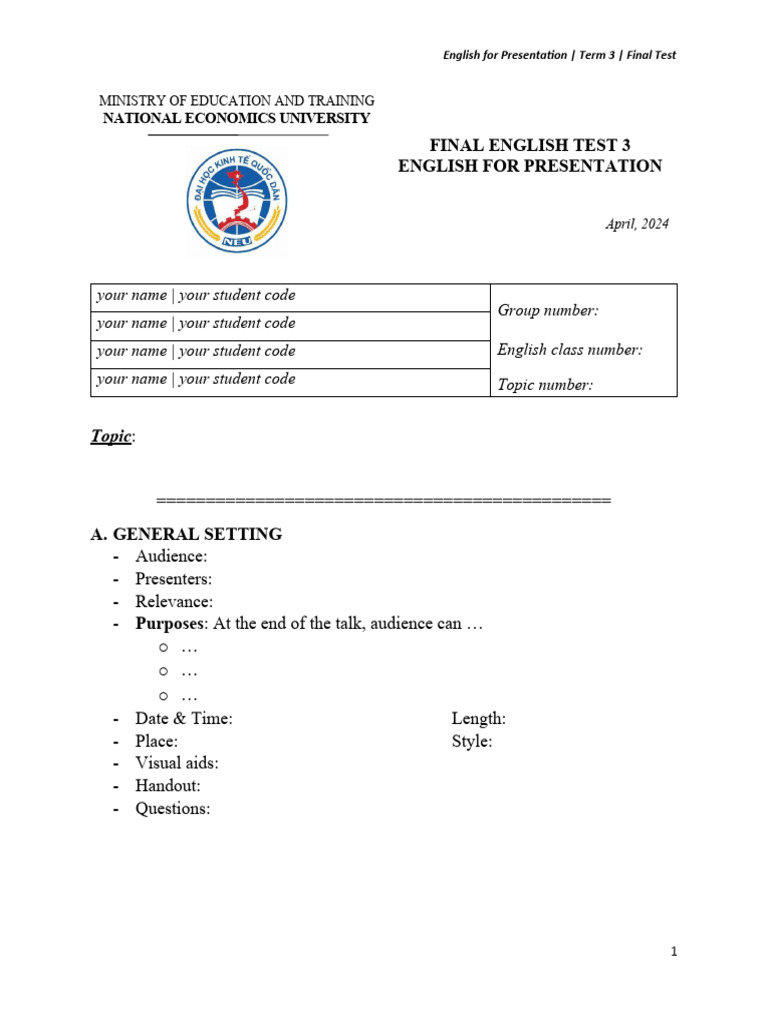 Presentation Outlines Pdf