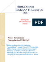 Pancasila Dalam Sejarah Bangsa Indonesia (Proklamasi Kemerdekaan 17 Agustus 1945)